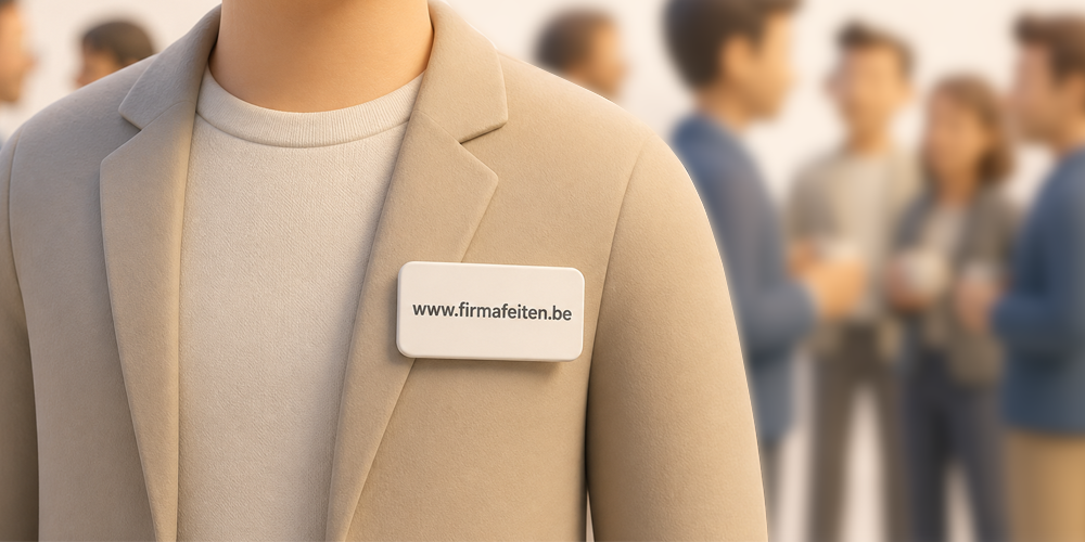 Een browserbalk met het nieuwe domein www.firmafeiten.be.